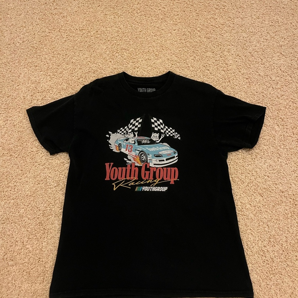Black Racing T-Shirt Youth Group